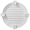 Ekena Millwork Round Gable Vent with Keystones, Non-Functional, 22"W x 22"H x 2 1/8"P GVRO22DK - alternate 1